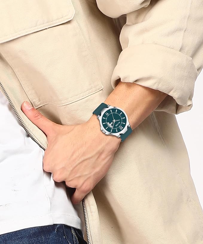 Matrix Antique 2.0 Day & Date Softest Silicone Strap Analog Watch for Men